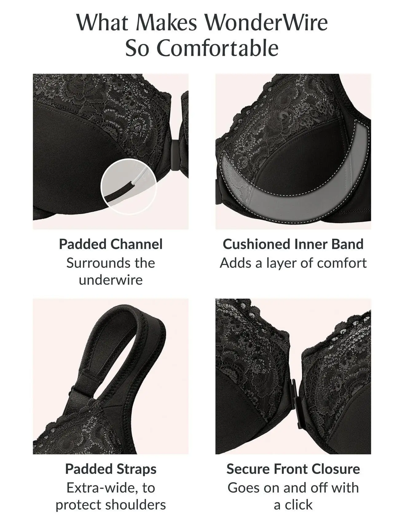 Front Closure Minimizer Bra for Womens Lace Floral Unlined Support Mesh Underwire Female Plunge Lingerie M L XL 3XL 4XL 5XL