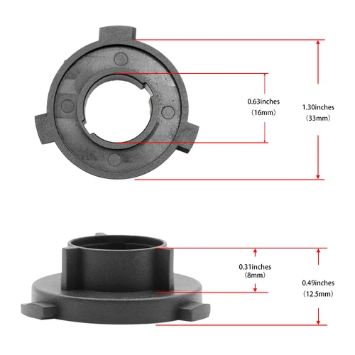 Imagen 2 del producto Adaptadores de Base de bombilla de faro LED H7, soportes de retenedores, enchufes para Mitsubishi Outlander 2015-2021 H7, espaciador de Faro, soporte de Clip