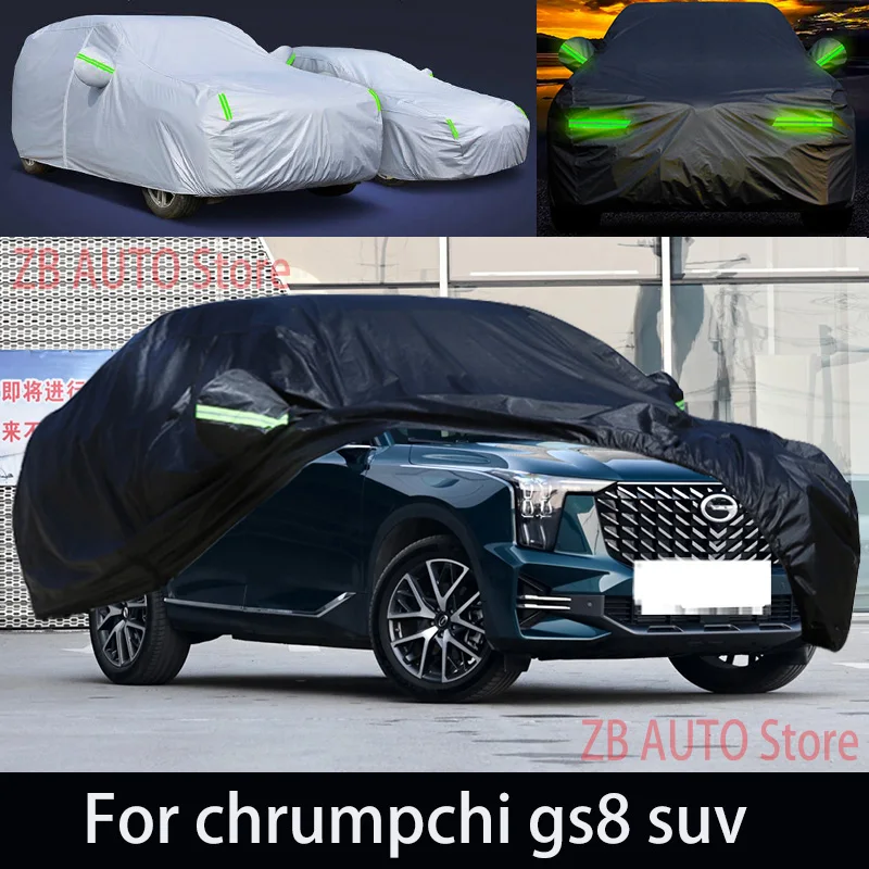

For chrumpchi gs8 suv mpv Outdoor Protection Full Car Covers Snow Cover Sunshade Waterproof Dustproof Exterior Car accessories