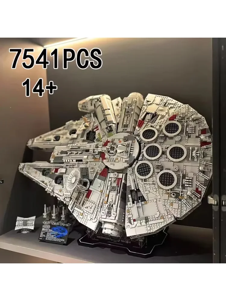 NEU 2026 Auf Lager 7541 Teile großes Millennium Falcon Bausteine-Set kompatibel mit Lego-Spielzeug Kindergeburtstagsgeschenke