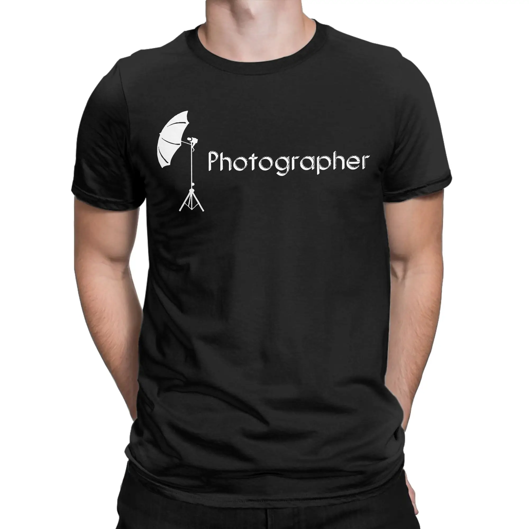 Funny Photographer T-Shirt Unisex Round Neck Short Sleeve Tops  100%Cotton Summer Tops Shirts