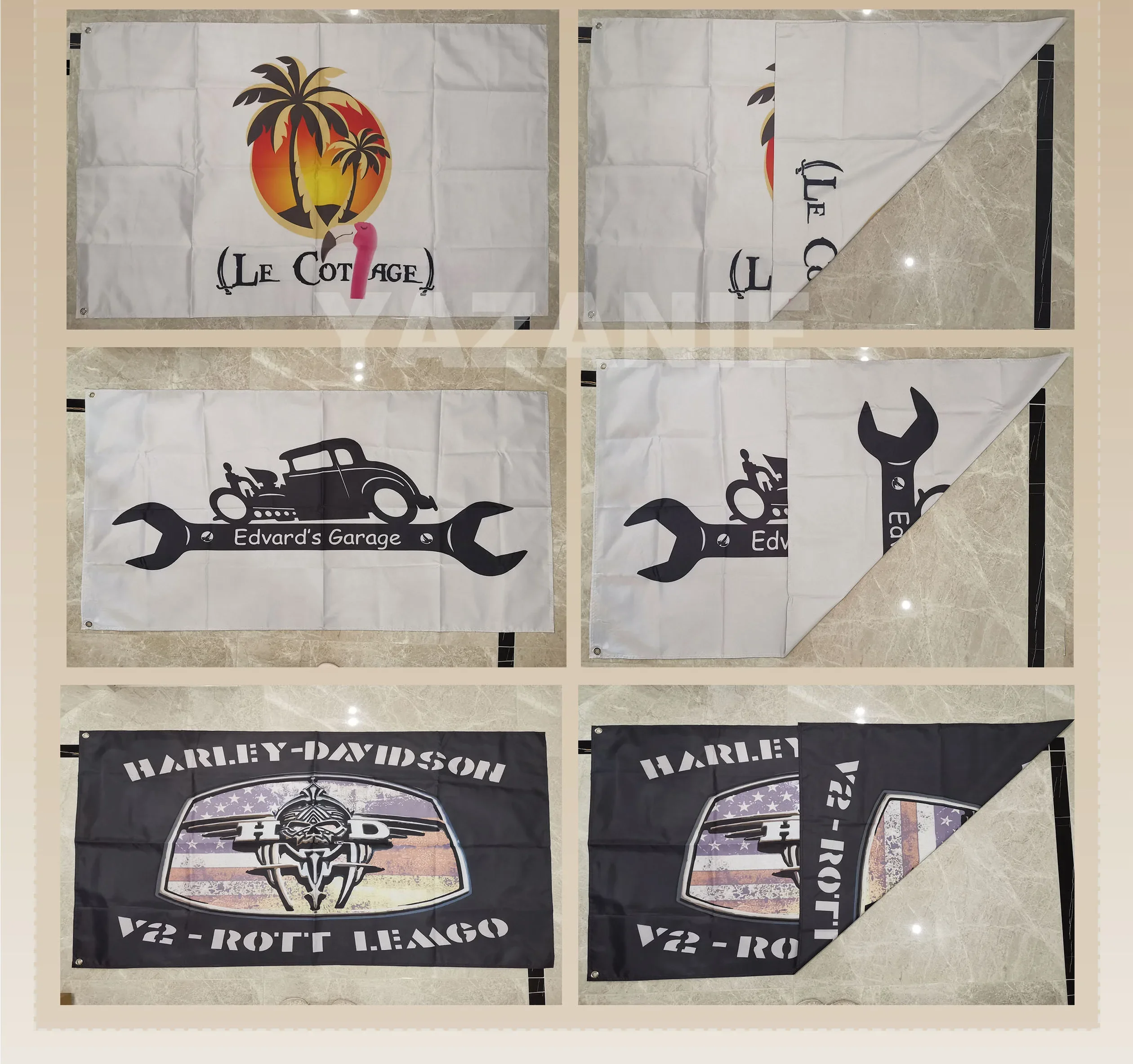Single Double Sided Polyester Custom Flag 3x5/4x6/5x8FT with Brass Grommet Small Big Personalized Your Own Design Logo Text Flag