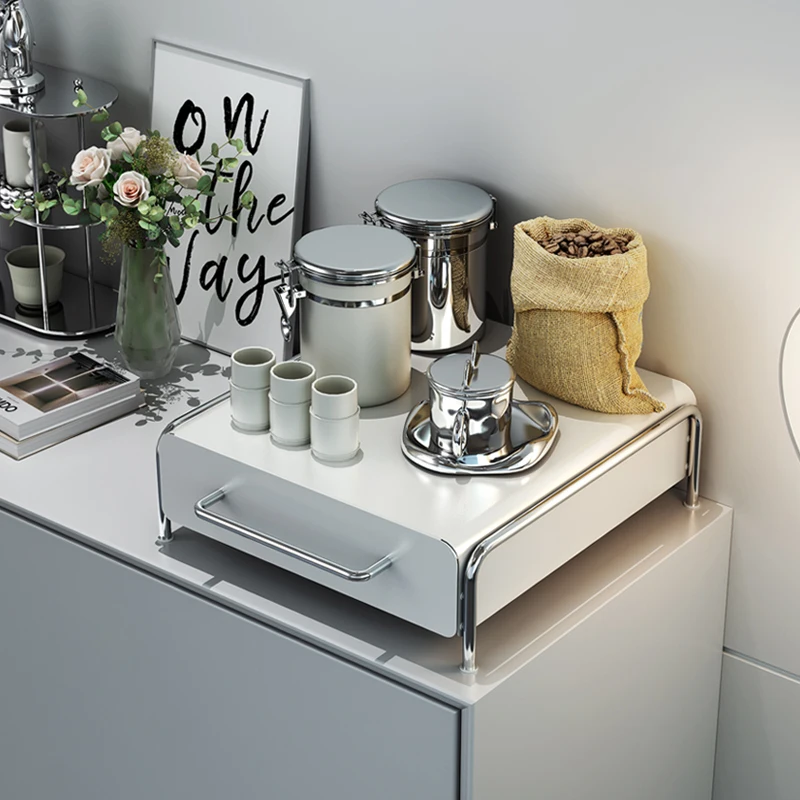 

Bar drawer type table tea bag storage box, coffee machine base rack