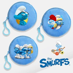 Anime Smurfs Portamonete Kawaii Film portatile Cartoon Portafoglio stampato Moneta Banca Carta Portamonete Mini Borsa Compleanno Bambini Carino Gif