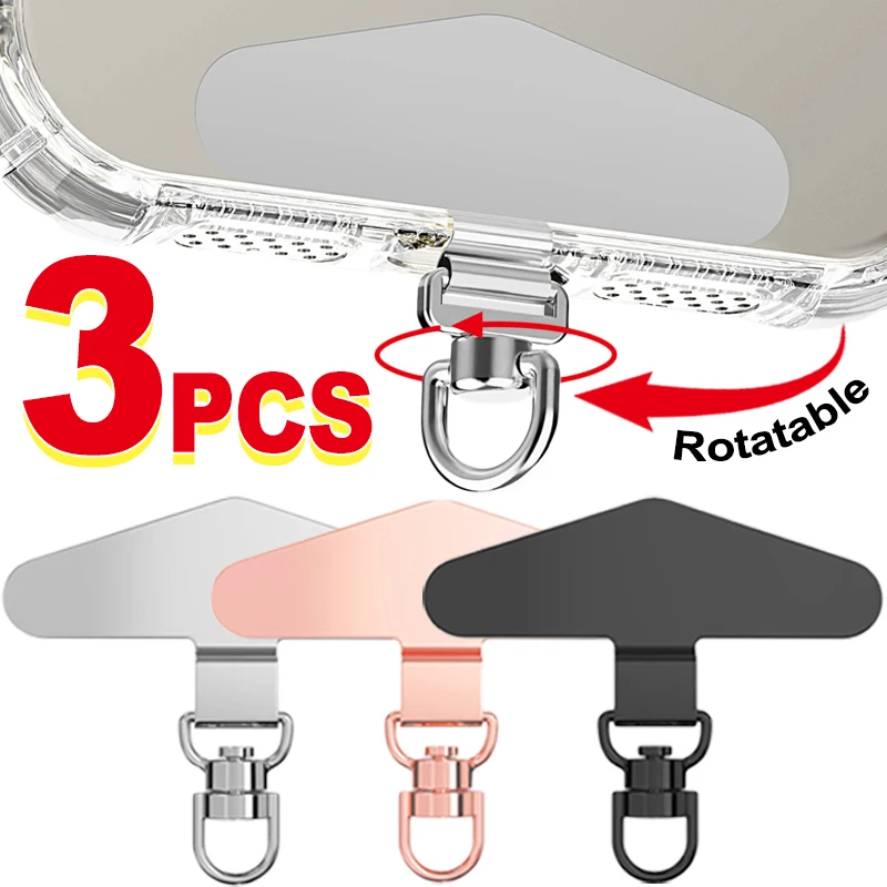

1Pc 360° Rotation Metal Steel Phone Tether DY Cell Phone Lanyard Patch Gasket Universal Cellphone Lanyard Safety Connecter Piece