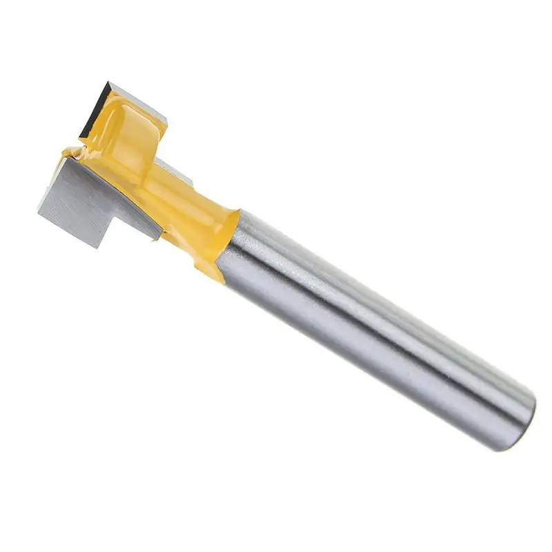 ABUH-4Pcs 1/4 Inch Shank T-Slot Cutter Router Bit Steel Handle 3/8 Inch & 1/2 Inch Length Woodworking Cutters For Power Tools