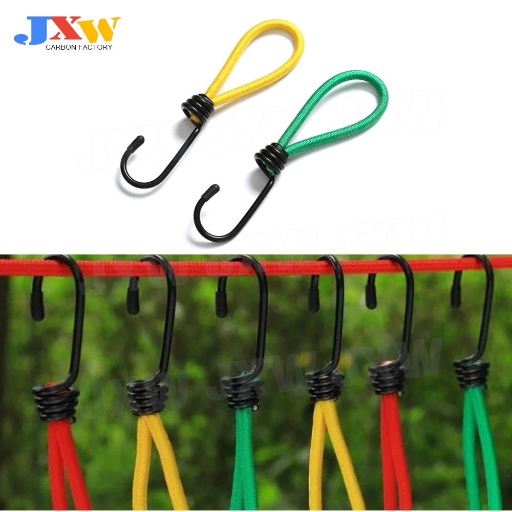 

Tent Elastic Rope Cord Hook Versatile Outdoor Canopy Tarp Tent Fixing Cord String Carabiner Hooks Camping Accessories 1PCS