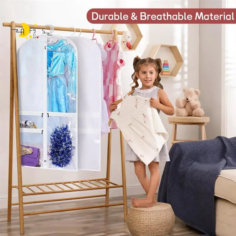 

AF95-сумка для одежды танцевального костюма, 50-дюймовая сумка для одежды для танцевальных соревнований, детский подвесной чехол для одежды для шкафа для девочек