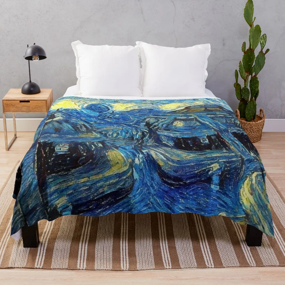 

Vivec City Morrowind Starry Night Throw Blanket anime For Sofa Thin Blanket For Baby Retro Blankets