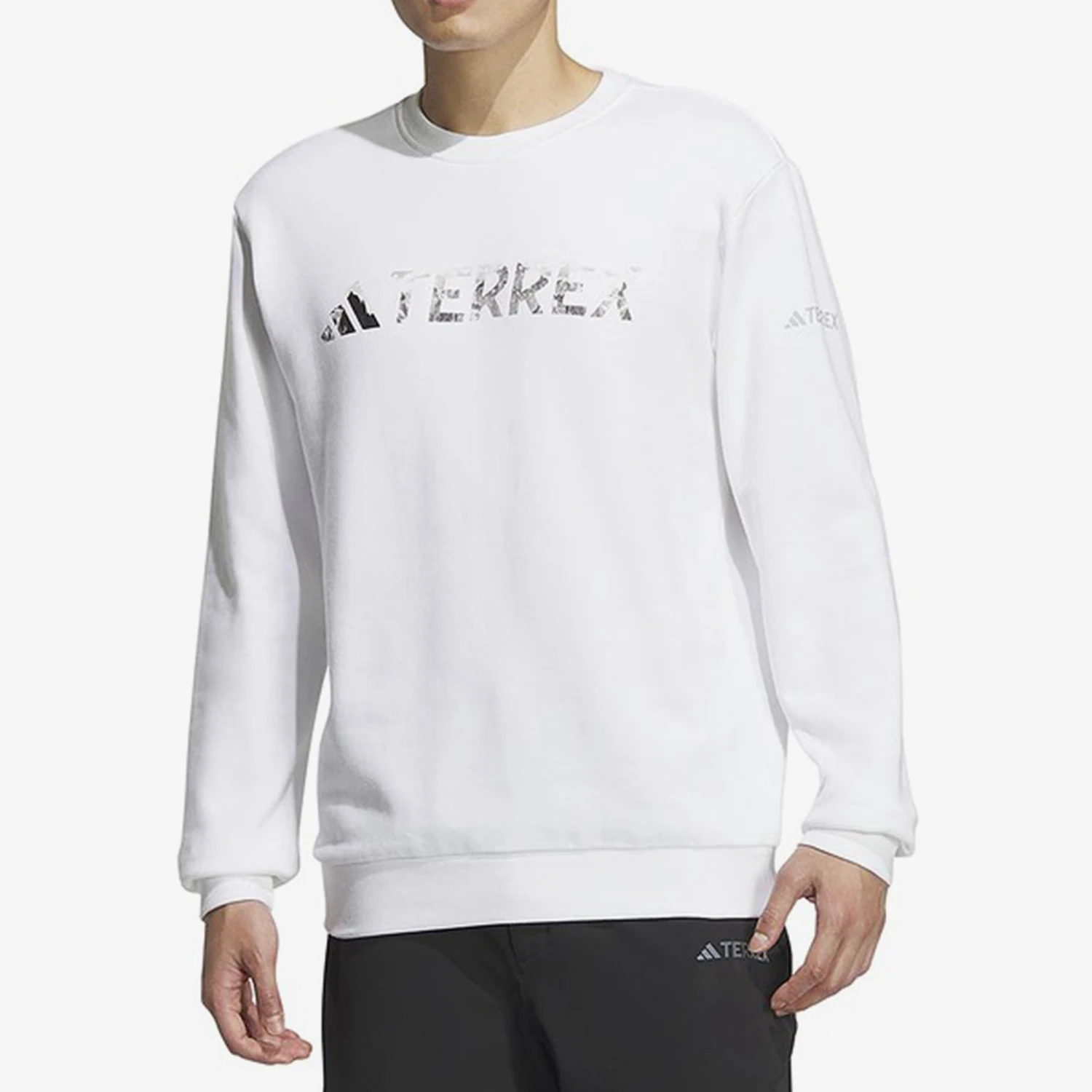Adidas genuine new men's round neck minimalist sports sweatshirt JE6767