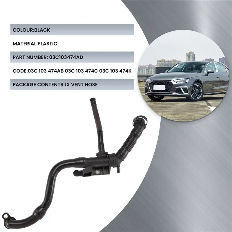 A85E-03C103474AD Vent Hose Exhaust Hose For VW Golf Passat Tiguan Skoda SEAT