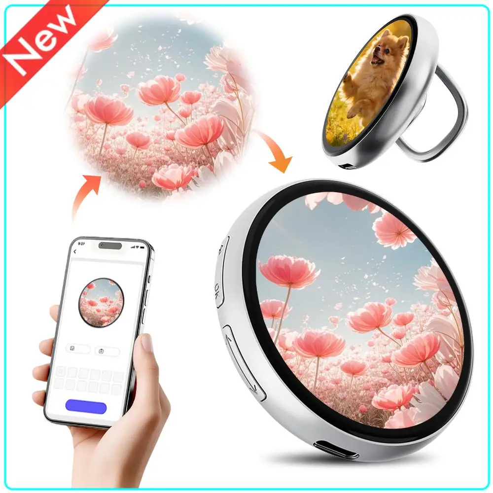 

Electronic Anime E-Badge 1.85-In IPS Magnetic Adsorption Animation Badge Type-C Charging for Handbag Backpack Decorations