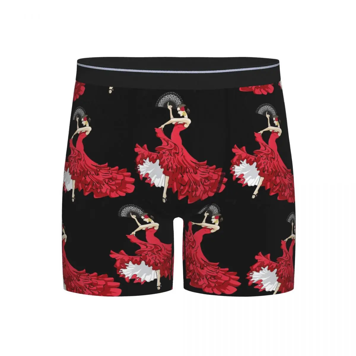 

Long Boxer Underpants Shorts Flamenco Dancer Spain Panties Male Ventilate Underwear for Homme Man Boyfriend Gifts