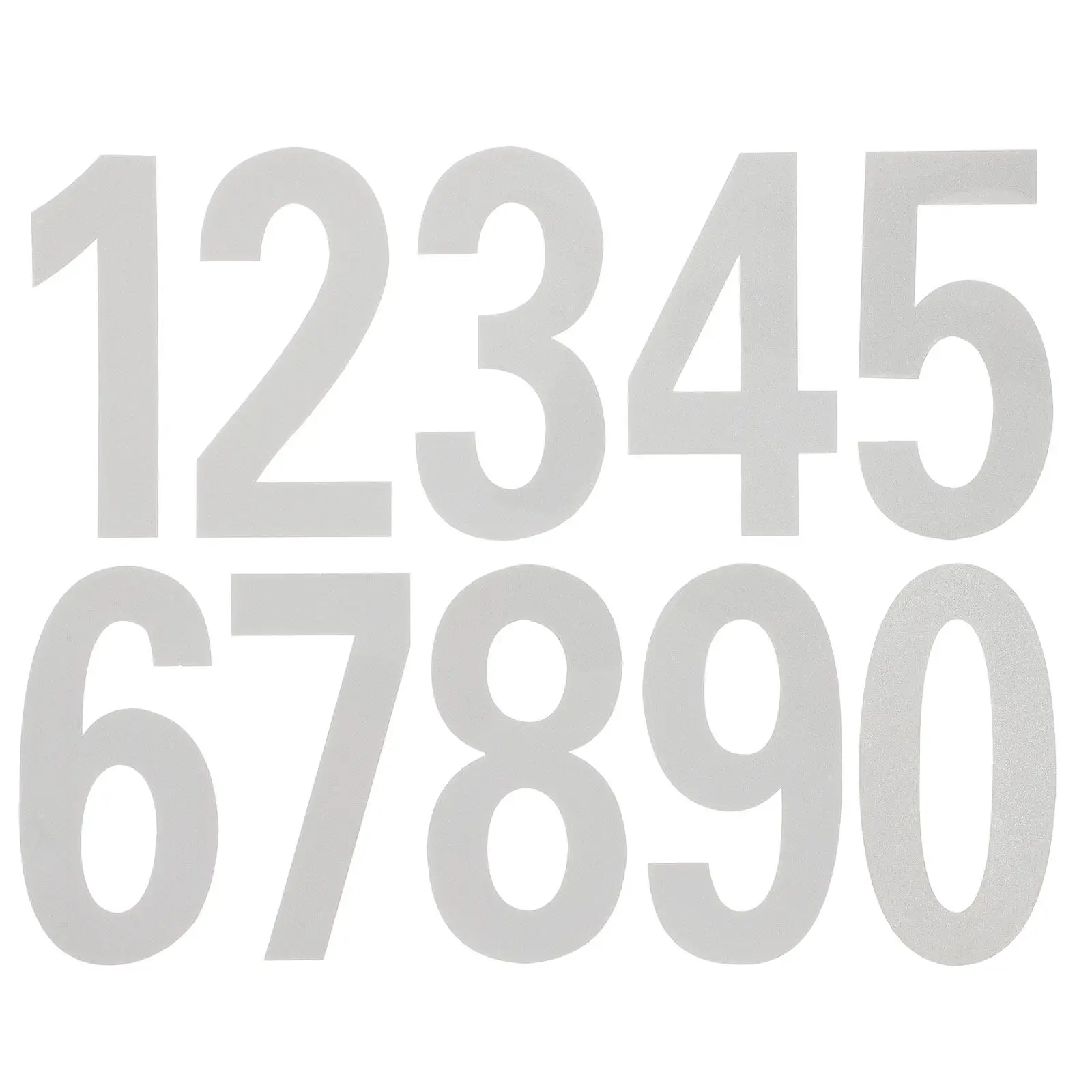 4Sheets 4 Inch Reflective Number Stickers for Mailbox Outdoor Home Address Trash Can Locker Car Trim Self-Adhesive Weatherproof