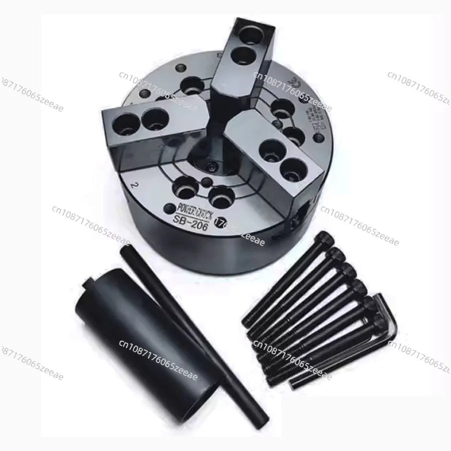 Standard hollow hydraulic chuck, three jaw chuck, hydraulic power chuck, 4/5/6/8/10/12 inch large through-hole chuck image 3