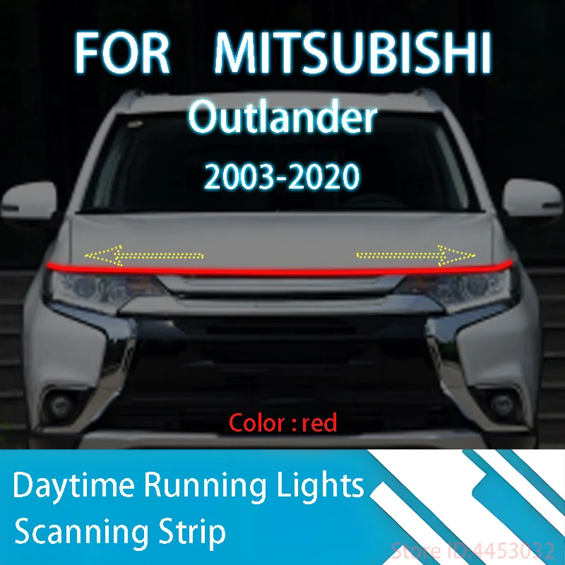 FOR	Mitsubishi Outlander 2003-2020 New LED Daytime Running Light Scan Starting Car Hood DRL Guide Decorative Ambient Lamp 12V view 2