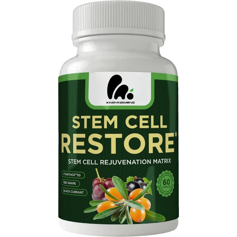 Stem Cell Repair - Stem Cell Supplementation - Cognitive Support for Healthy Aging Organic Sea Buckthorn (1 bottle, 60 capsules)