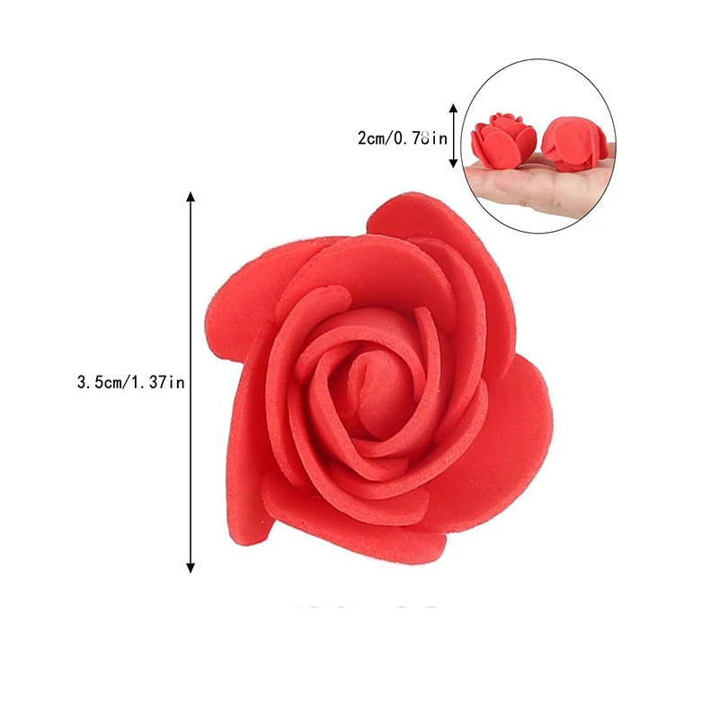50–500 Stück künstliche Schaumrosenblumen aus PE, künstliche Blumen für Zuhause, Raumdekoration, Hochzeit, Party, Halloween, Thanksgiving, Weihnachtsdekoration – Detail 6