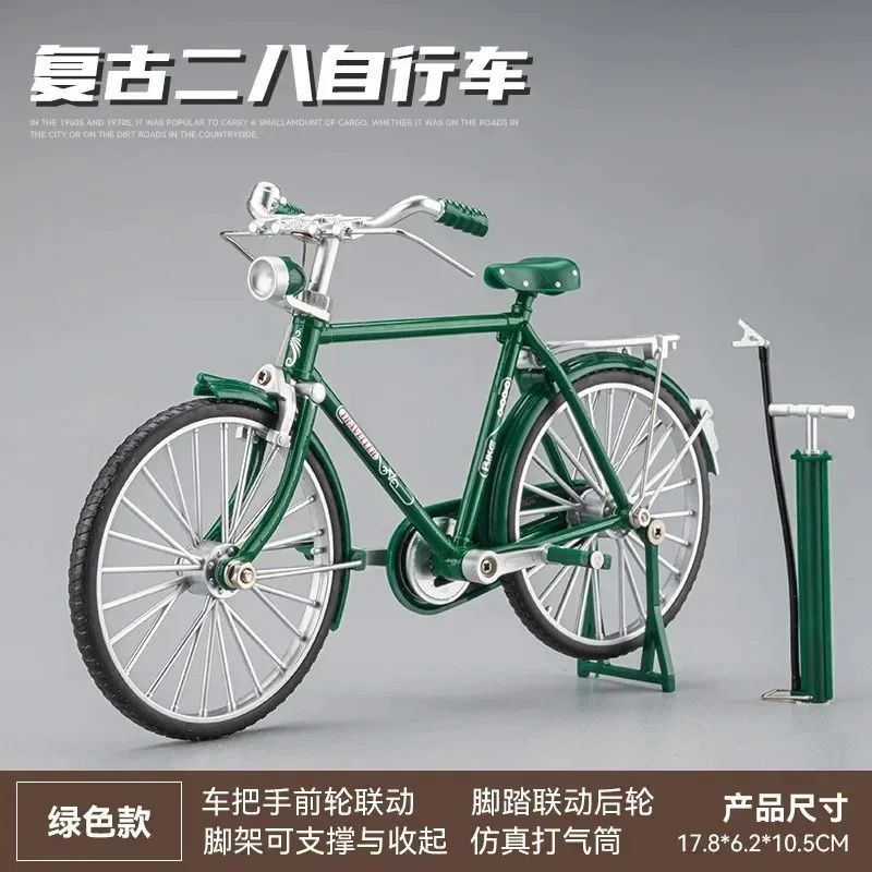 New 1:10 Mini Alloy Model Bicycle Diecast Metal Finger Mountain Racing Bike Adult Simulation Collection Gifts Toys for children