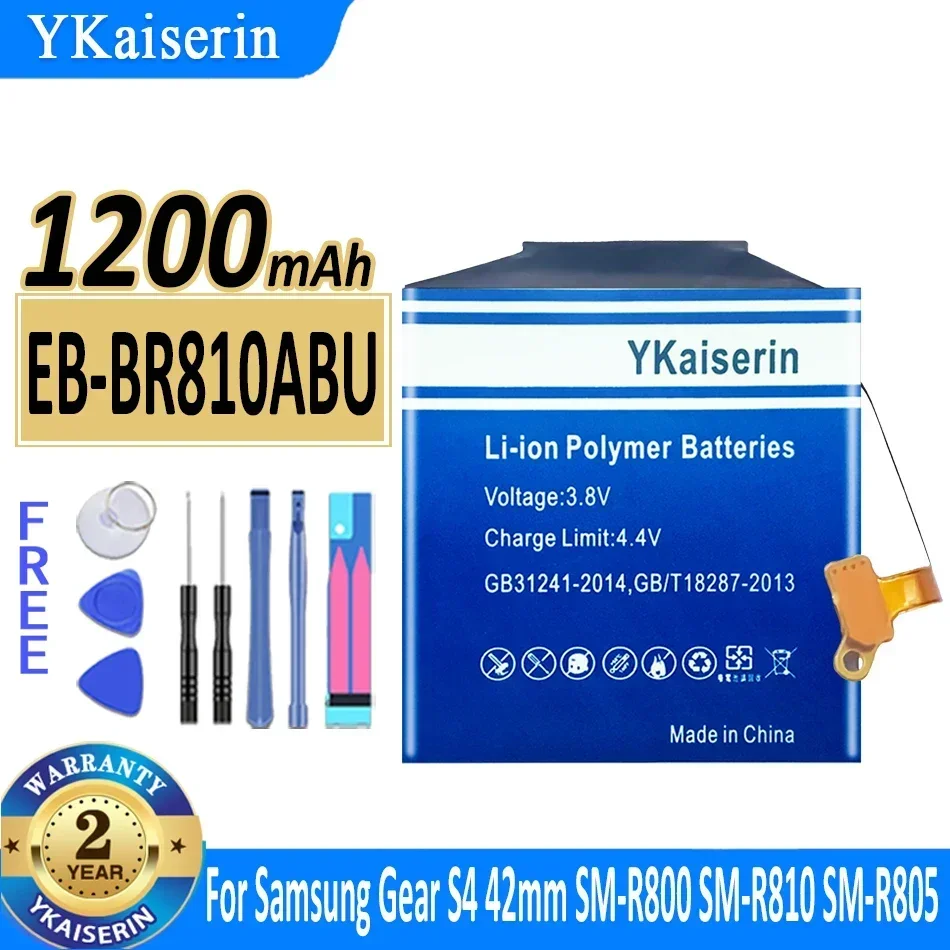 YKaiserin Battery for Samsung Galaxy Buds Plus R170,Gear S4 46mm R800 R805,42mm R810 R815 EB-BR810ABU Batteries + Track NO