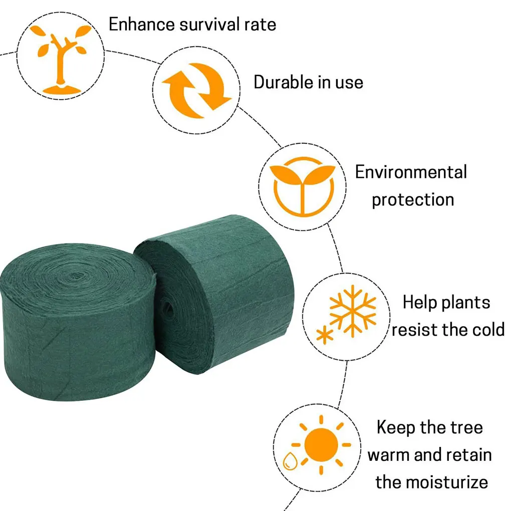 2-rolkowy bandaż chroniący drzewo Zimowa folia ochronna na rośliny dla mroza Owijka ochronna na składniki odżywcze dla przesadzania roślin