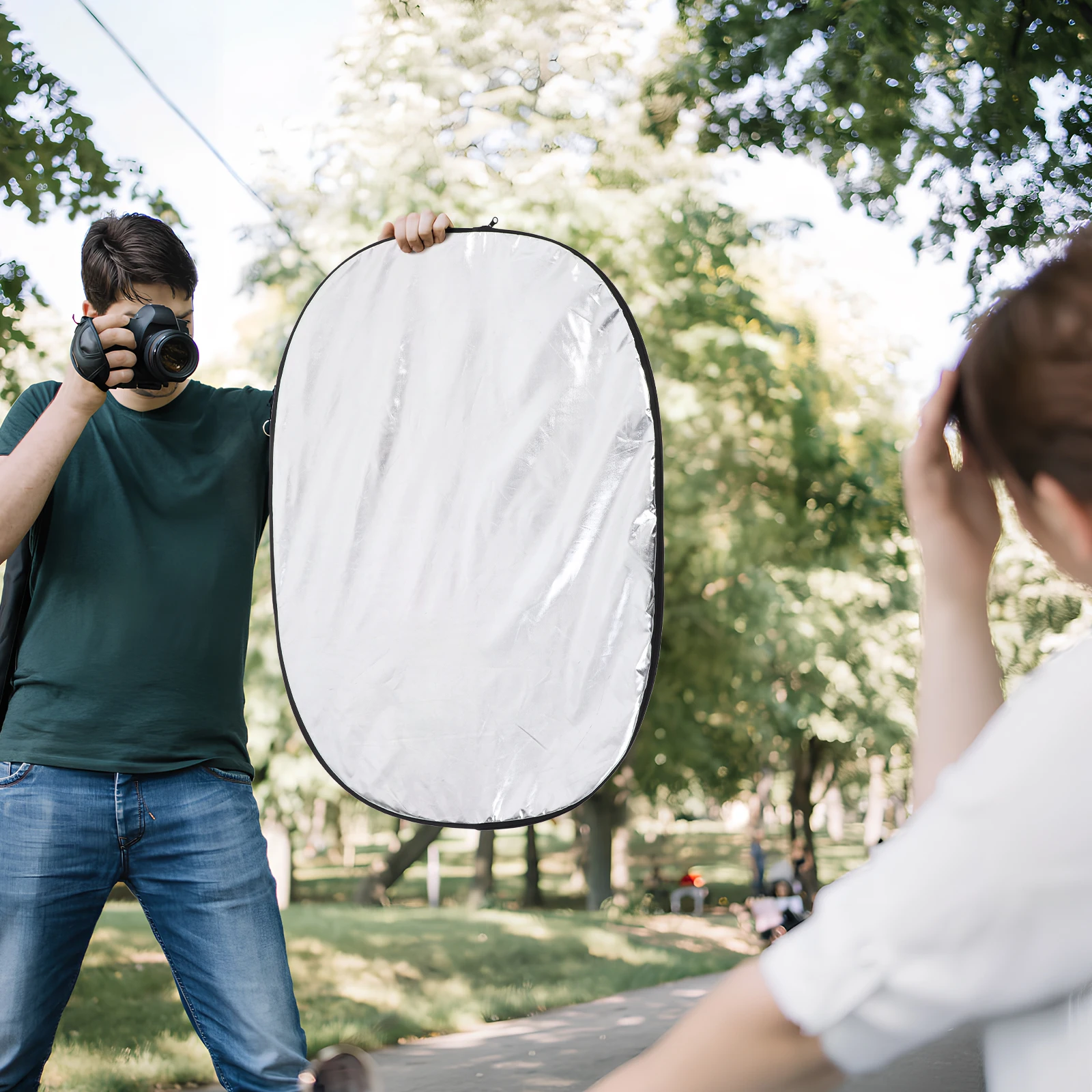 

1Set Photography Reflector Collapsible Five-in-One Light Panel Outdoor Photo Lighting Accessory Portable Shadow Control