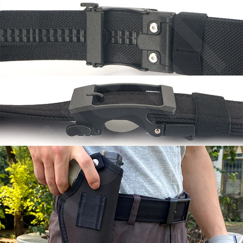TUSHI Armee Taktische Gürtel Quick Release Military Airsoft Training Molle Gürtel Outdoor Schießen Wandern Jagd Sport Gürtel – Detail 2