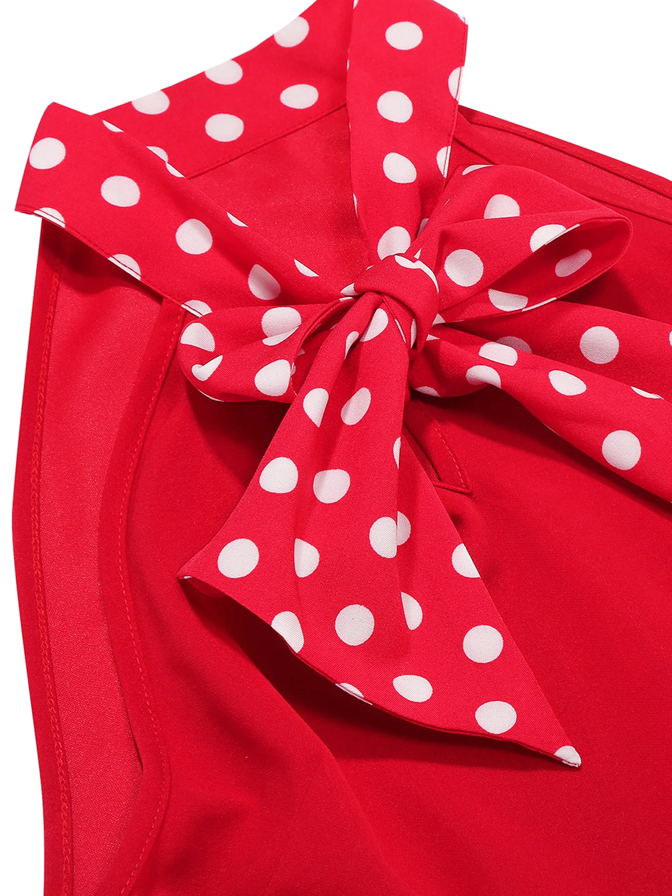 Tonval Strikhals Halter Hals Polka Dot 50s Retro Feestkleding voor Vrouwen Prom Vintage Cosplay Kerst Mouwloze Jurken