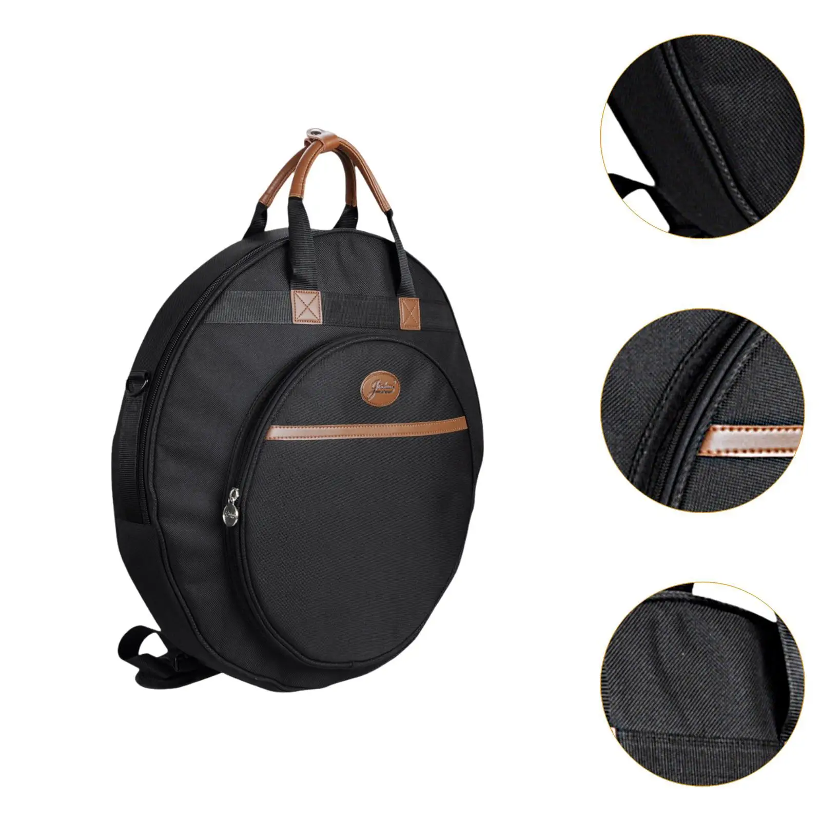 

Waterproof Cymbal Gig Bag with Storage Pocket Round Drum Cymbal Bag Accessories for Drummers and Beginners