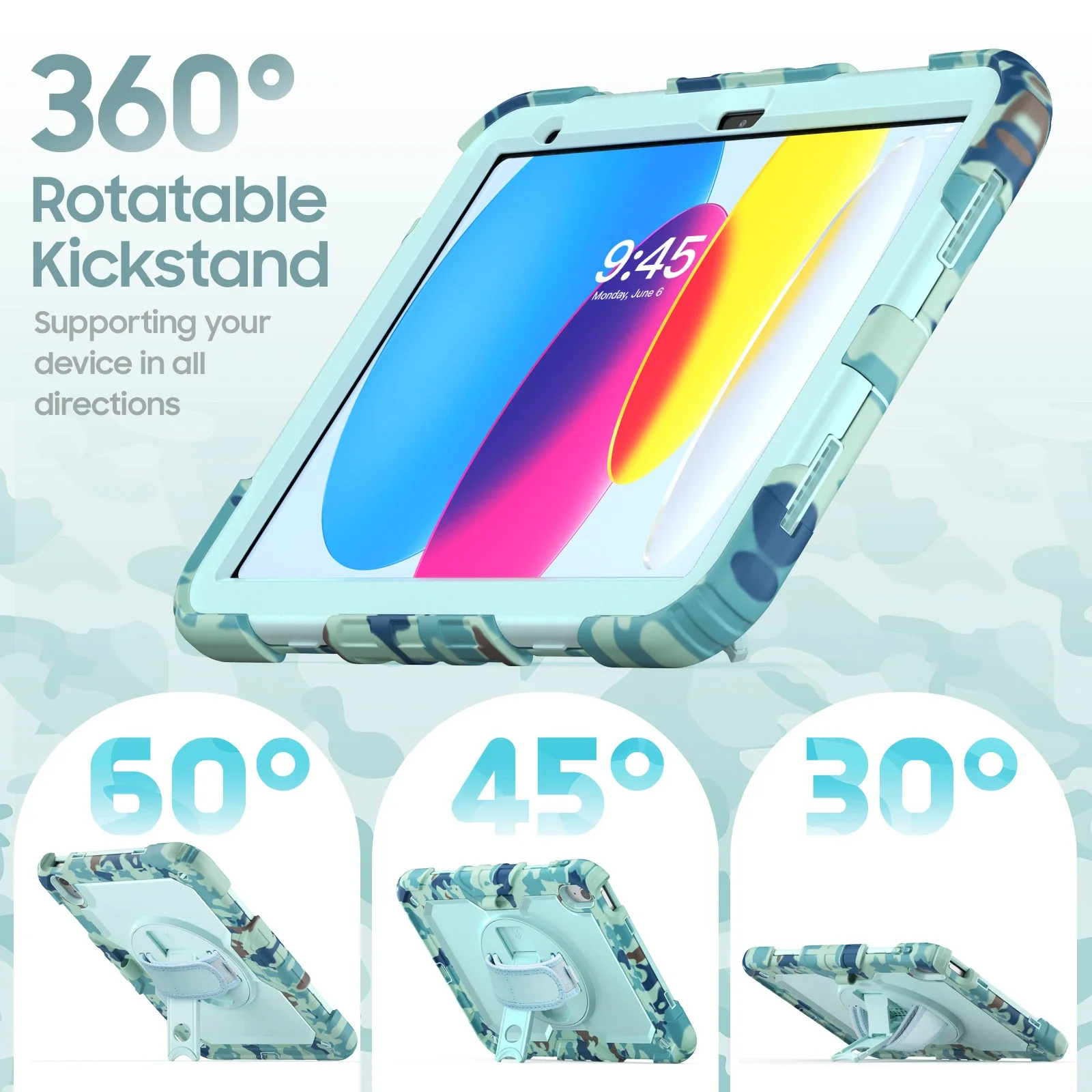 Pop Kids Camouflage Armor For 2025 New IPad A16 11th Generation Tablet Case For IPad 10th Gen 7/8/9th 10.2 