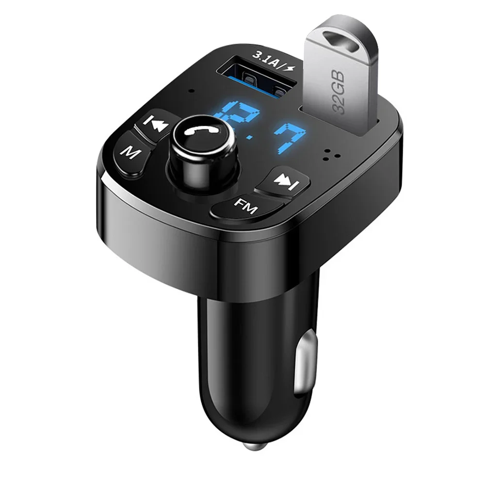 Hands-free Bluetooth 5.0 MP3 Car Charger FM Transmitter Wireless Dual Equipped Player Bluetooth LED Display Dual USB Car Charger image 4