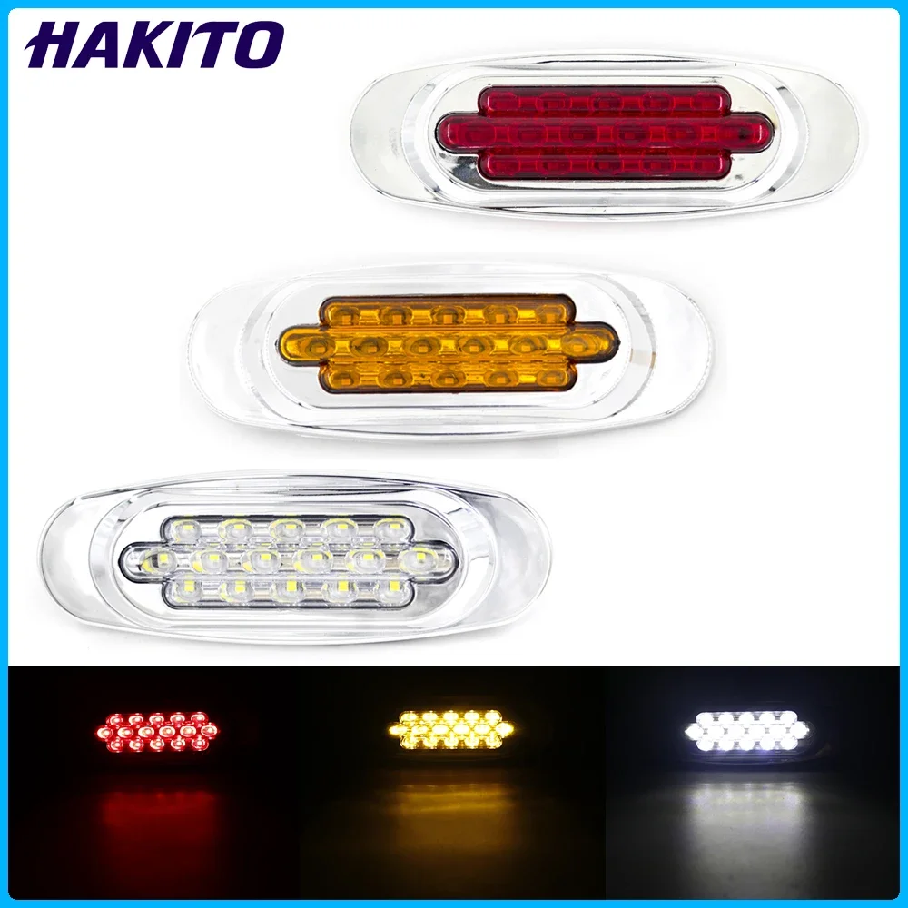 

10 шт., 12 В, 24 В, светодиодные габаритные лампы, боковой габаритный индикатор грузовика, рабочие фонари, внешние фонари для грузовика, каравана, лампа для прицепа