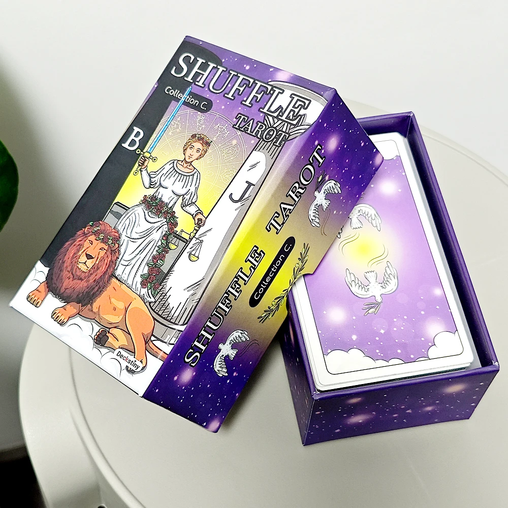 Shuffle Tarot 12*7cm Collection C (Complete A&B 116cards with Silver Gilded Edges) Shuffled World of RWS Tarot Deck In Rigid Box