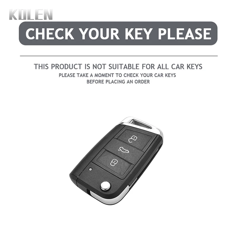 ABS Car Remote Key Case Cover Shell For VW Volkswagen Golf 7 MK7 Tiguan MK2 SEAT Ateca Leon FR 2 Ibiza Skoda Octavia A7 Kodiaq