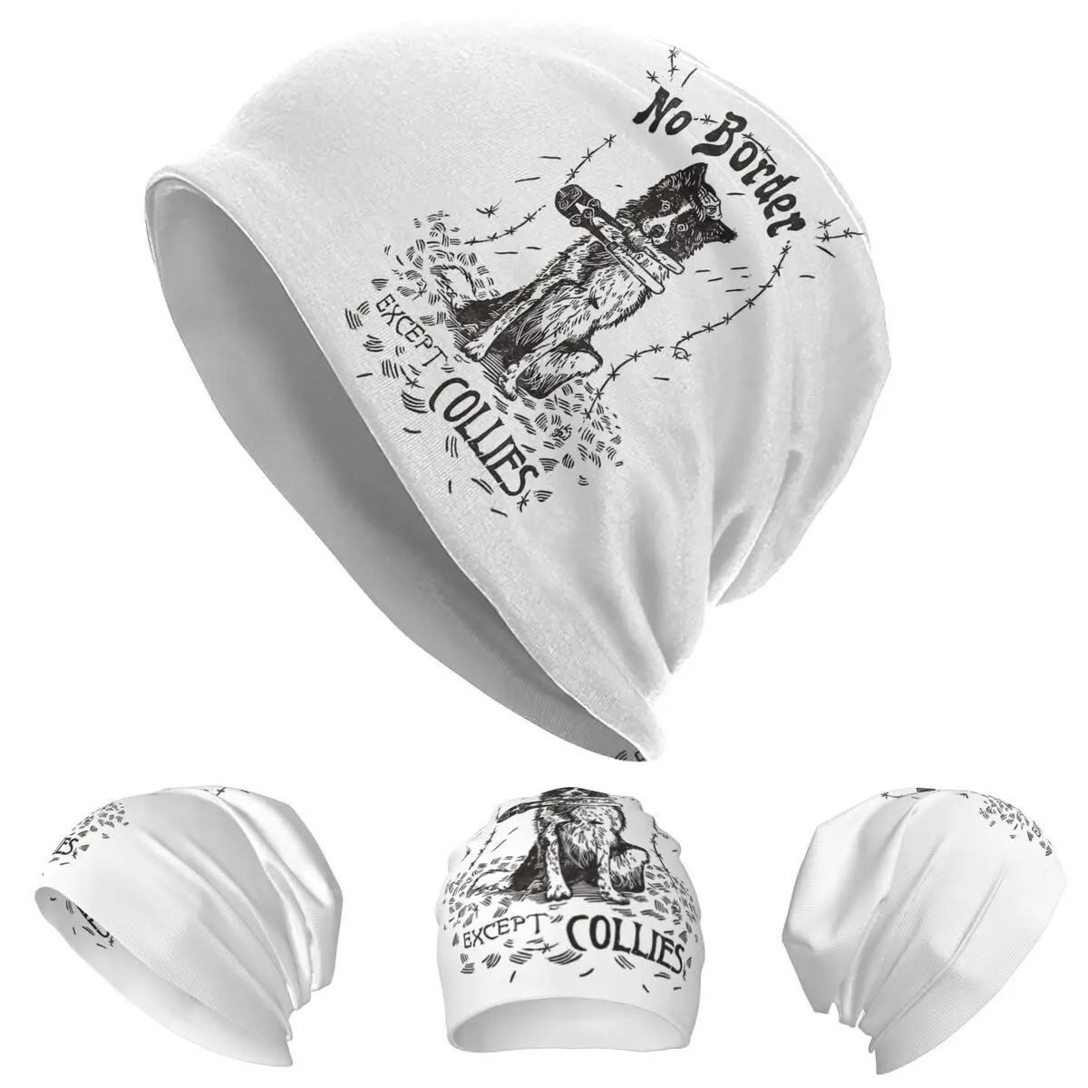 

Без границы, кроме шапочки Collies Skullies, шапки, теплая осенне-зимняя уличная шапка, вязаные шапки для мужчин, женщин и взрослых