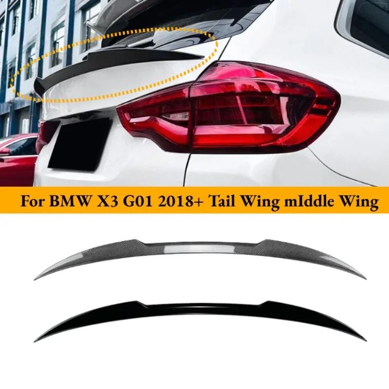 

Car Rear Spoiler for BMW X3 G01 2018+ Gloss Black Rear Trunk Lid Tail Wing Splitter Middle Wing Body Accessory Kit Diffuser