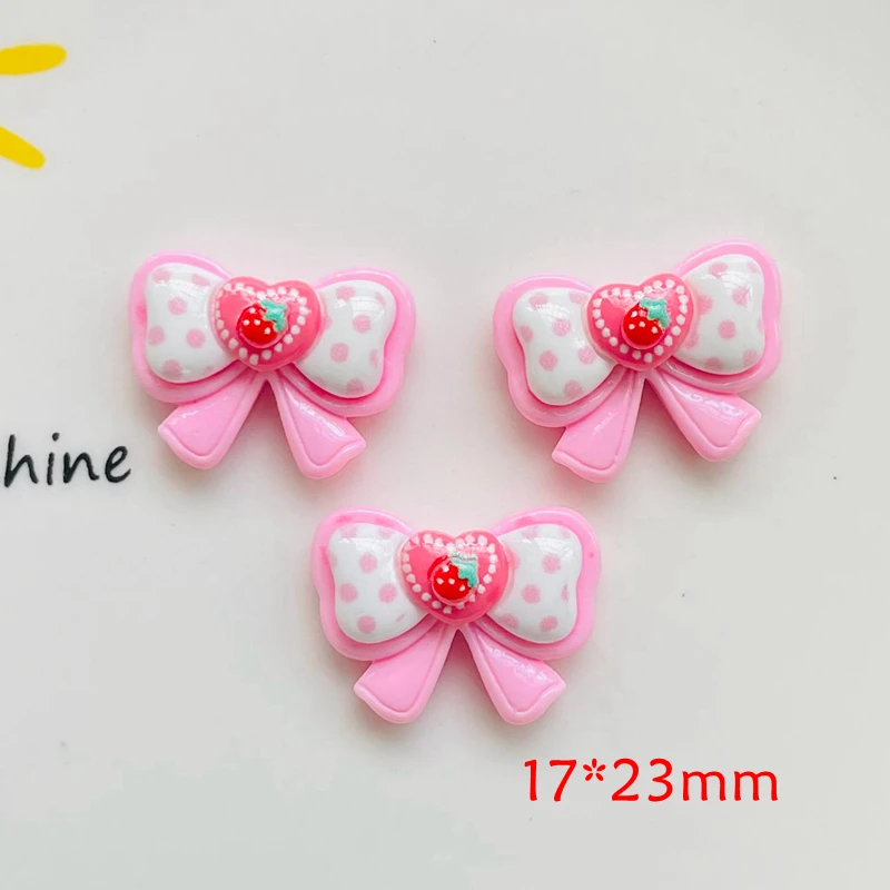 10 Pcs New Cute Cartoon Strawberry Butterfly Junction Resin Scrapbook Diy Jewelry Wedding Hairpin Accessories Craft A68
