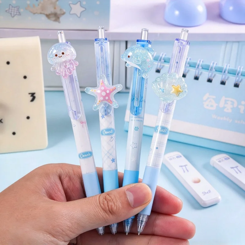 24set/lot Cartoon Marine Animal Mechanical Pencil Cute 0.5/0.7MM Drawing Writing Automatic Pen School Office Supplies