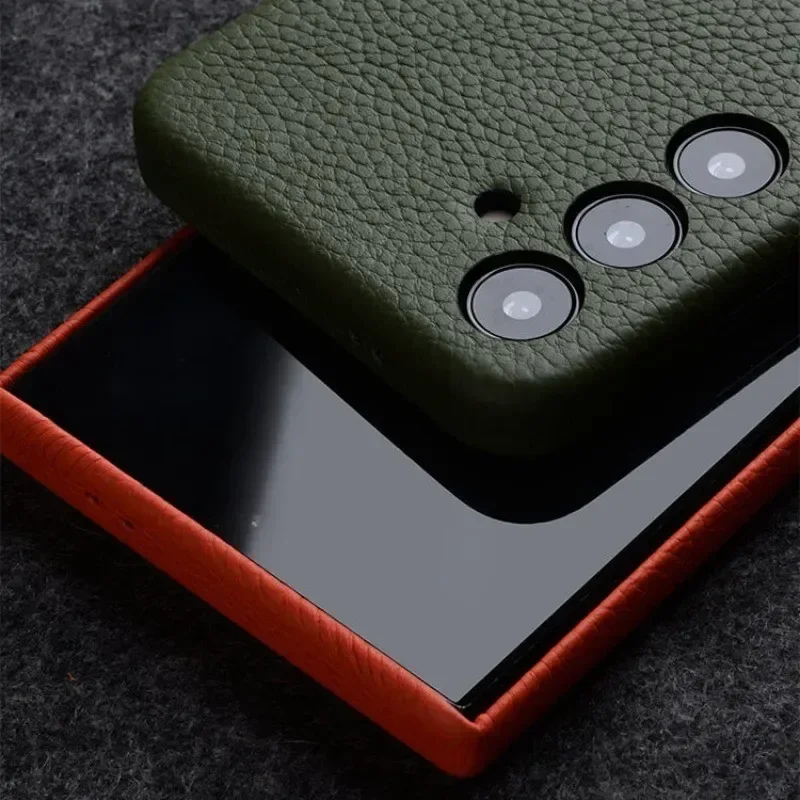 Melkco 100% Genuine Leather Case For Samsung Galaxy S24 S25 S26 Ultra Plus S26+ Premium luxury Cases Fashion Cow Business Cover