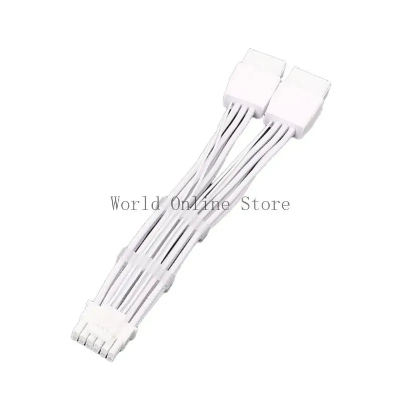 

PCIe5.0 12VHPWR GPU Cable 2x8PIN to 16PIN GPU Extension Cord for Modern Graphics Cards with White Textured Aesthetics 87HC