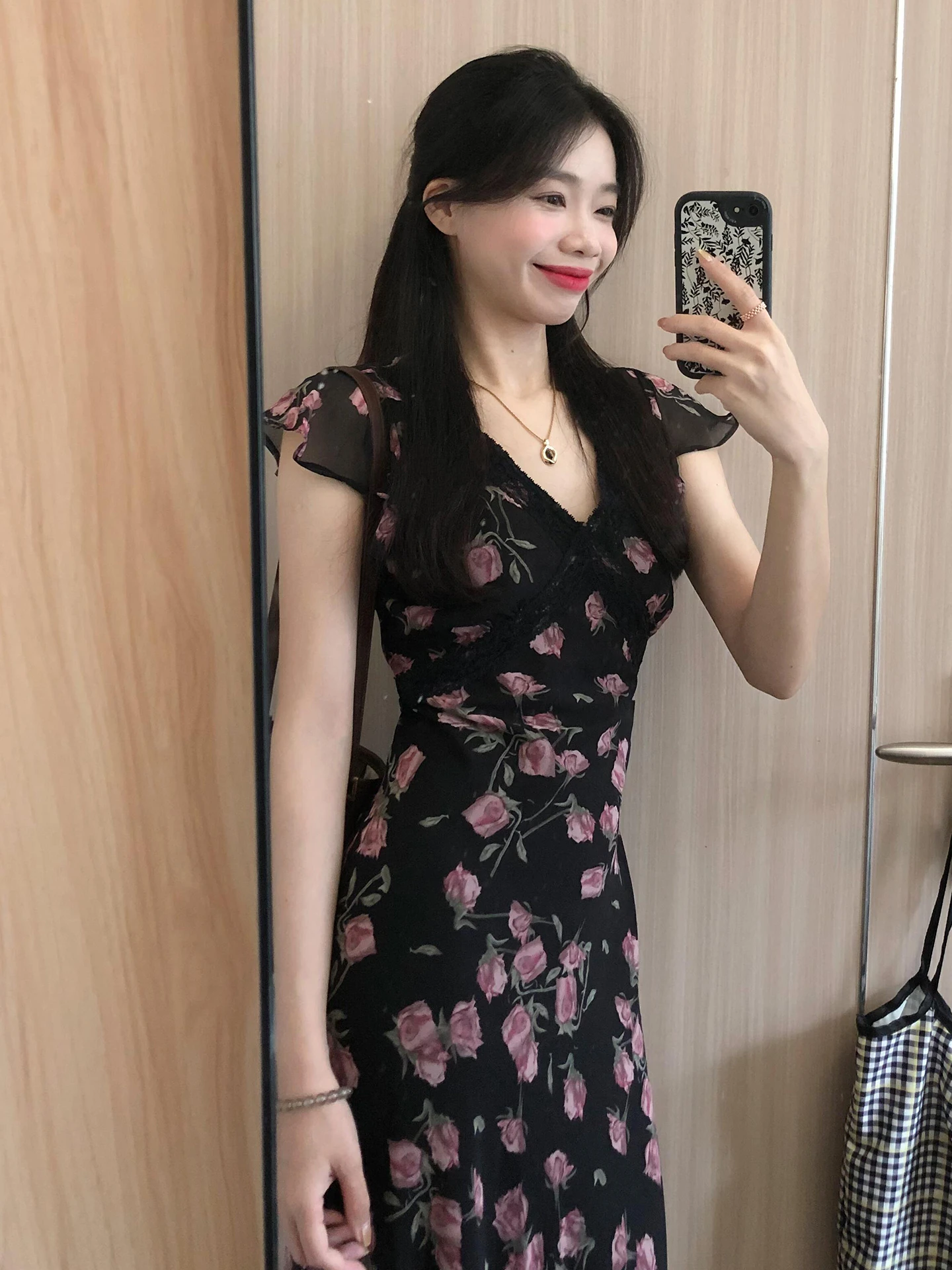 تنورة نسائية صيفية 2026 V-Ne Bla مطبوعة بالورود Dr تنورة نسائية بخصر طويلة Svel على شكل حرف a Dr Sweet Japanese Sle