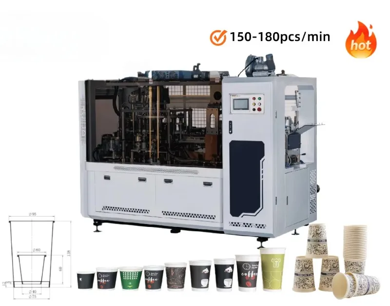 Paper Cup Making Machine Carton Cup Manufacturing Machines China High Speed Fully Automatic Disposable Paper Cup Forming Machine