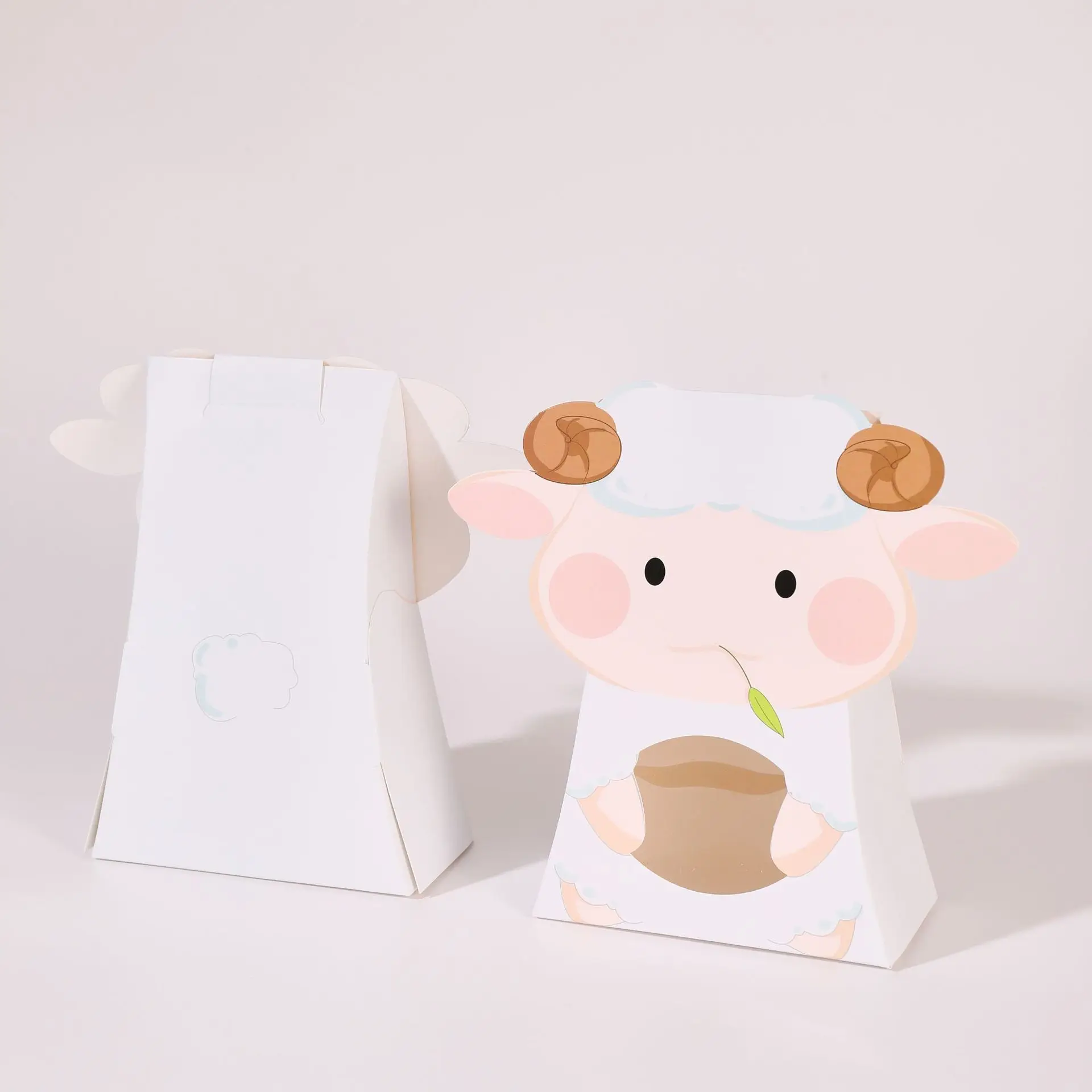 6pcs Jungle Animals Party Candy Bags Sheep Eid Mubarak Gift boxes Happy Al Adha For Kids Birthday Supplies Baby Shower Favor
