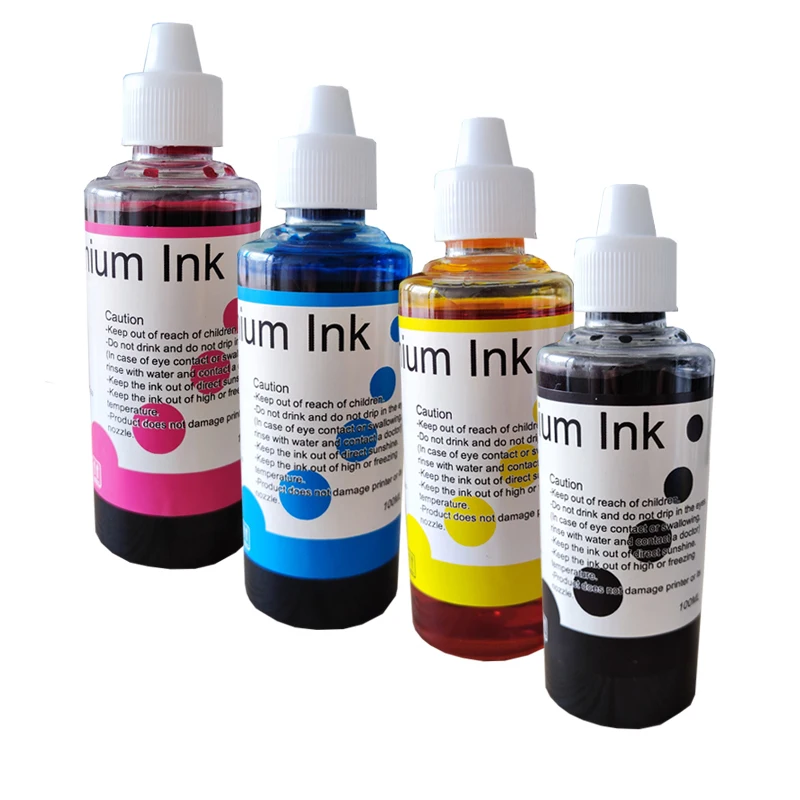 4*100ml Dye Ink T603 603 Refill For Epson WorkForce WF-2810DWF WF-2830DWF WF-2835DWF WF-2850DWF Printer