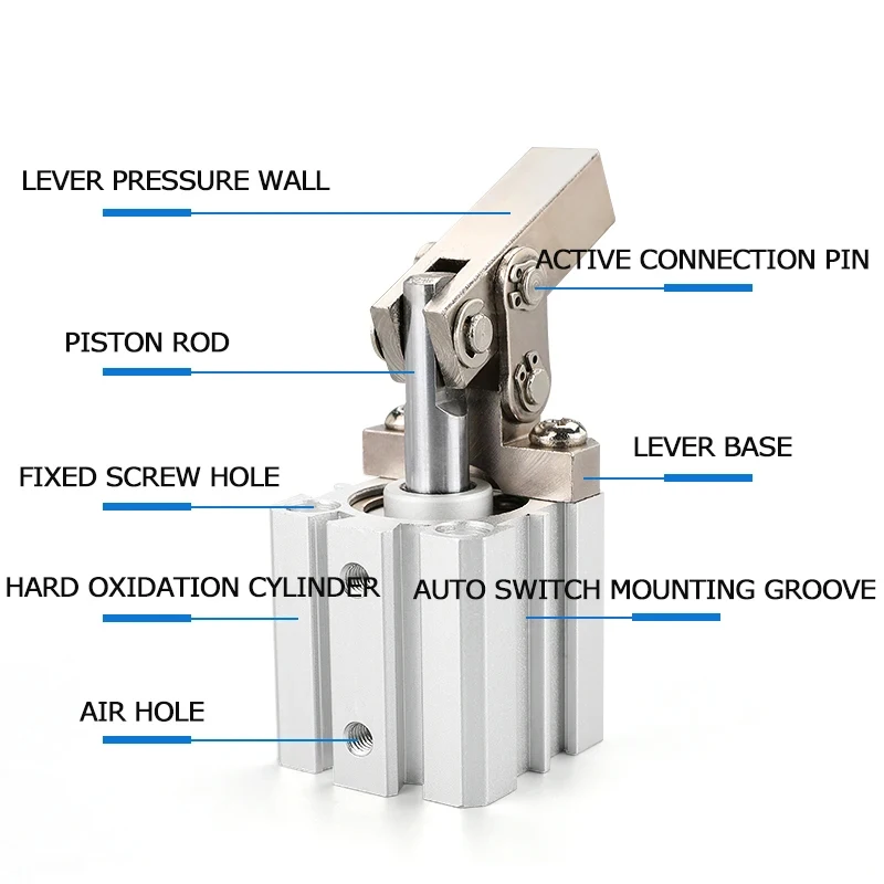 Compression Rocker Arm Cylinder Air Pressure Pneumatic Mould Lever Clamping Cylinder ALC-25/32/40/50/63