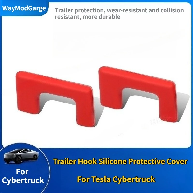 

Для Tesla Cybertruck 2025, защитный чехол с крючком для прицепа, передний бампер, силиконовый водонепроницаемый фаркоп, украшение, аксессуары в виде ракушки