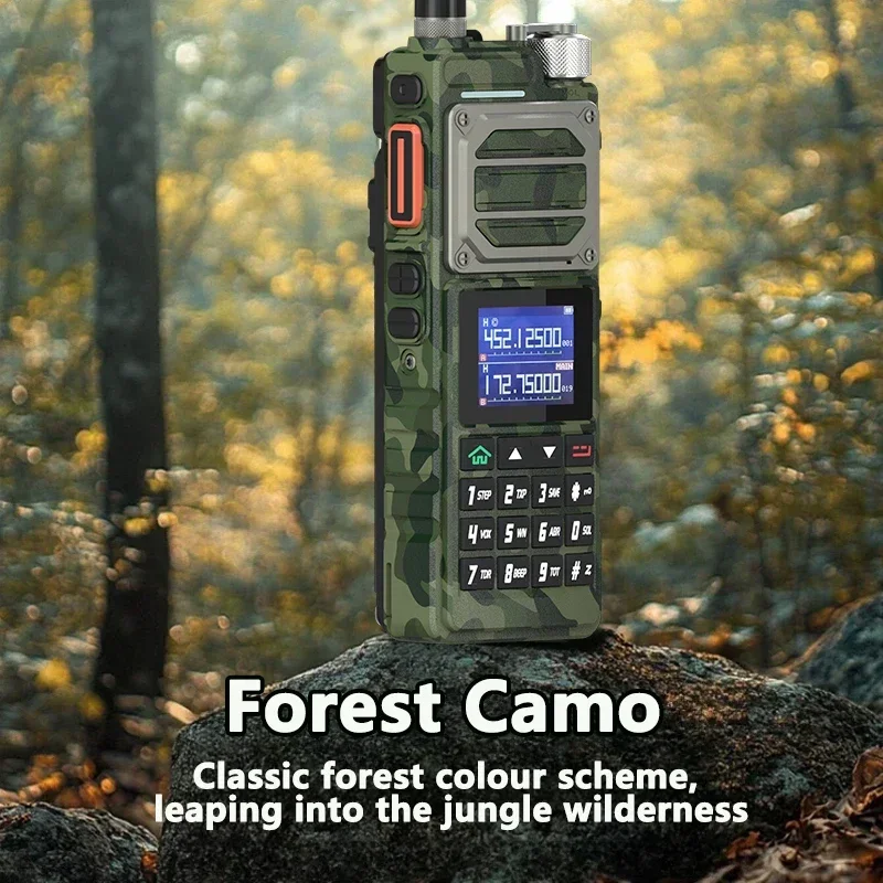 BAOFENG UV-25M Walkie Talkie Green Camo High Power 50KM Multi-band Amateur FM Radio Frequency Copy NOAA Weather Forecast UV25PRO