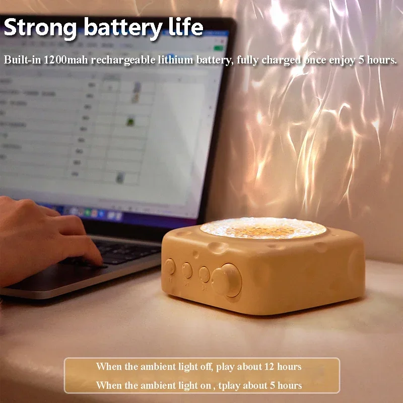 

Беспроводные Hi-Fi Bluetooth-колонки с объемным звуком и сабвуфером, креативная проекция водной ряби, атмосферная подсветка, музыкальный плеер, подарок