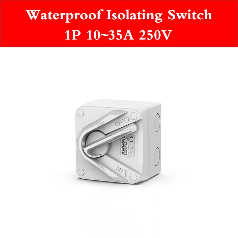 IP66 1P 2P 3P 4 poli 20A 35A 63Amp interruttore di isolamento resistente alle intemperie interruttore esterno manopola interruttore a levetta Swicth