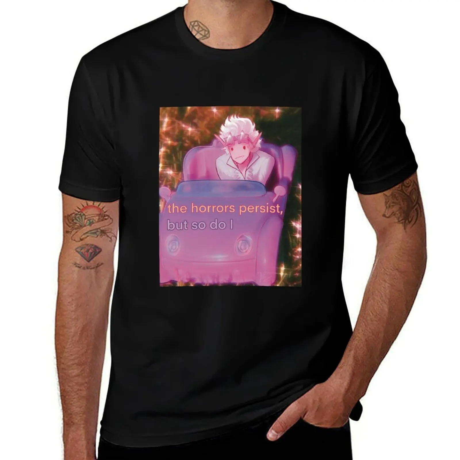 T-shirt Meme Horrors Persist, confortable, à porter au quotidien